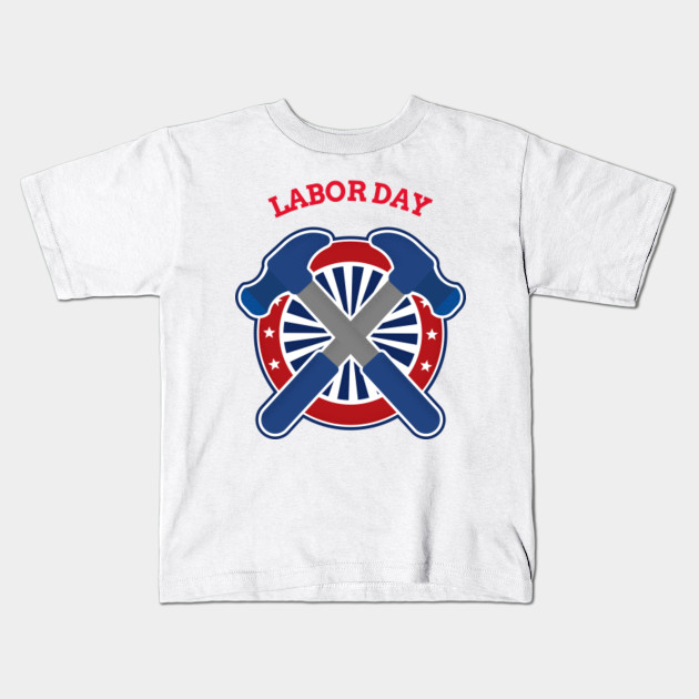 Labor Day American Flag Colors Labor Union - Labor Day - Kids T-Shirt